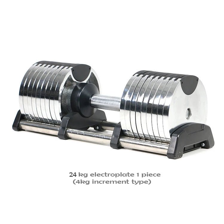 Haltères galvanisés, haltères professionnels de forme physique de gymnase, rotation interne, poids de 32kg, réglables, augmentation de 4kg, 2024 - The Sport Shop