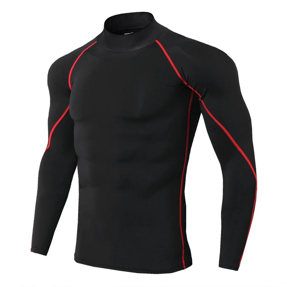 T-shirt de sport à manches longues pour homme, séchage rapide, musculation, course à pied, haut de compression, gym, fitness, serré, protection anti - irritations - The Sport Shop