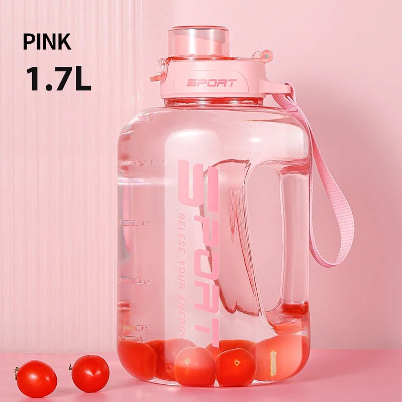 Bouteille d'eau de grande capacité 1,7 l/2,5 l Sport belly - The Sport Shop