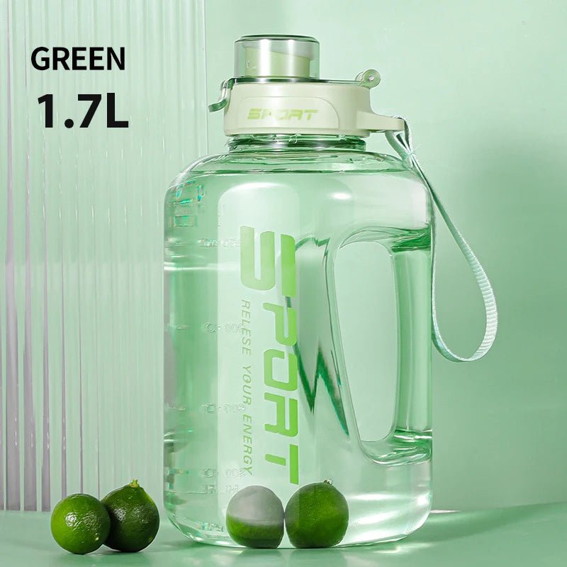 Bouteille d'eau de grande capacité 1,7 l/2,5 l Sport belly - The Sport Shop