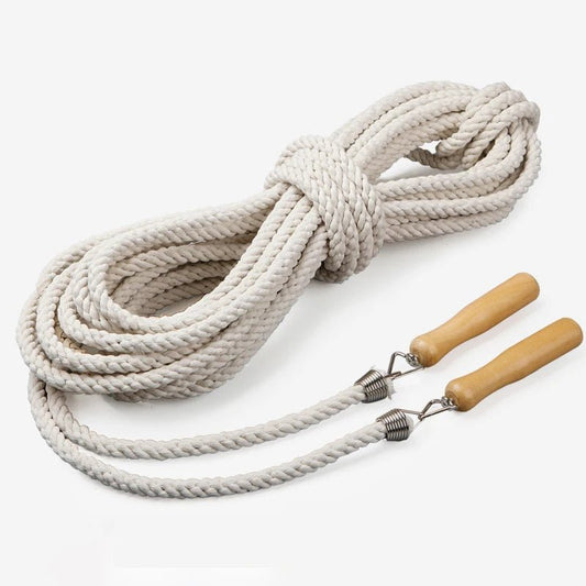 Corde à sauter avec poignée en bois de 3 à 20m, corde à sauter pour Sports de plein air pour adultes, entraînement physique, pour les entraînements en groupe multi - personnes - The Sport Shop