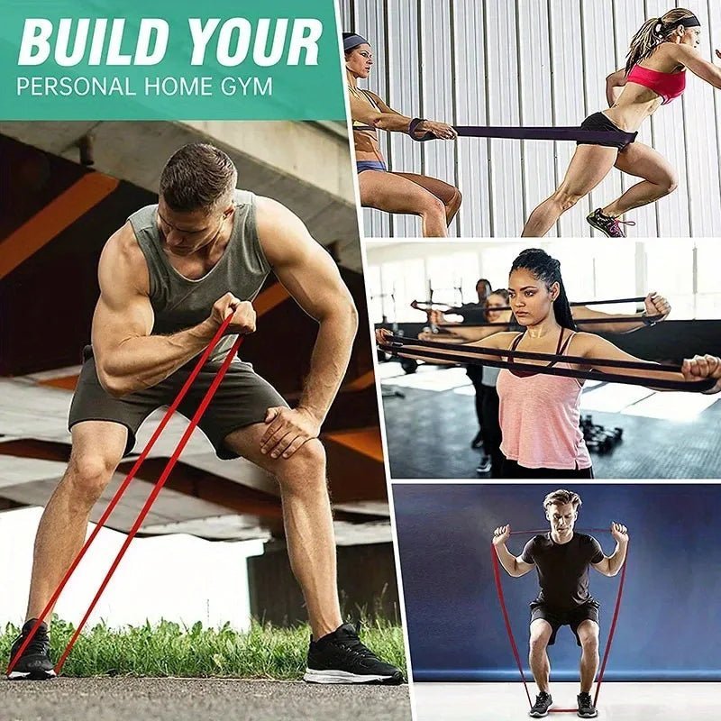Ensemble de bandes de résistance, bandes d'assistance de traction, bande extensible, exercice d'entraînement lourd pour la physiothérapie, entraînements à domicile - The Sport Shop