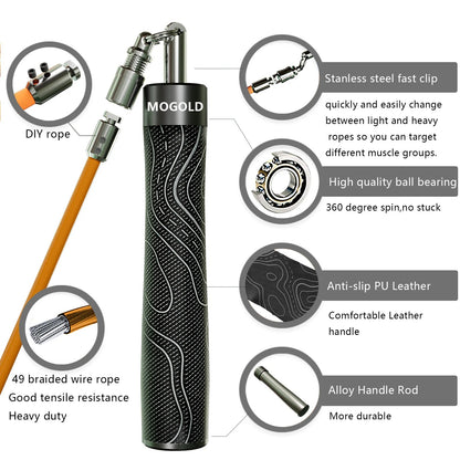 Ensemble professionnel de cordes à sauter à trois cordes, équipement de sport de gymnastique, exercice de Fitness de poids pour adultes à domicile, corde de poids réglable - The Sport Shop