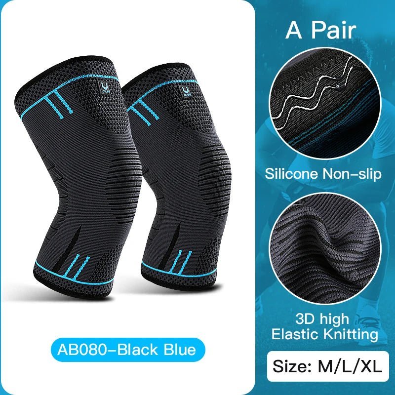 Genouillères élastiques respirantes pour le soutien du genou, manchon de compression, genouillères à ressorts, protecteur de sport de gym, basket - ball, course à pied de volley - ball, 1 PC - The Sport Shop