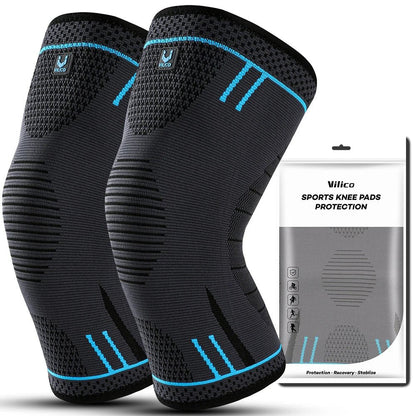 Genouillères élastiques respirantes pour le soutien du genou, manchon de compression, genouillères à ressorts, protecteur de sport de gym, basket - ball, course à pied de volley - ball, 1 PC - The Sport Shop