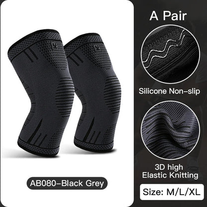 Genouillères élastiques respirantes pour le soutien du genou, manchon de compression, genouillères à ressorts, protecteur de sport de gym, basket - ball, course à pied de volley - ball, 1 PC - The Sport Shop