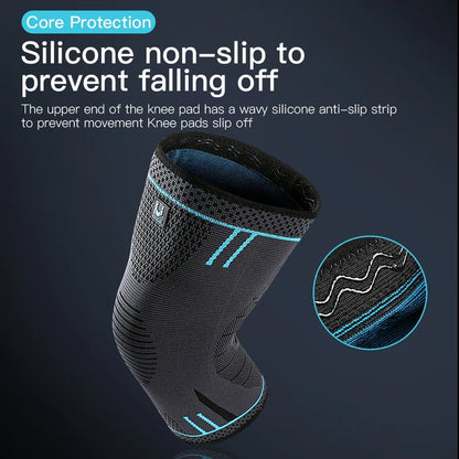 Genouillères élastiques respirantes pour le soutien du genou, manchon de compression, genouillères à ressorts, protecteur de sport de gym, basket - ball, course à pied de volley - ball, 1 PC - The Sport Shop