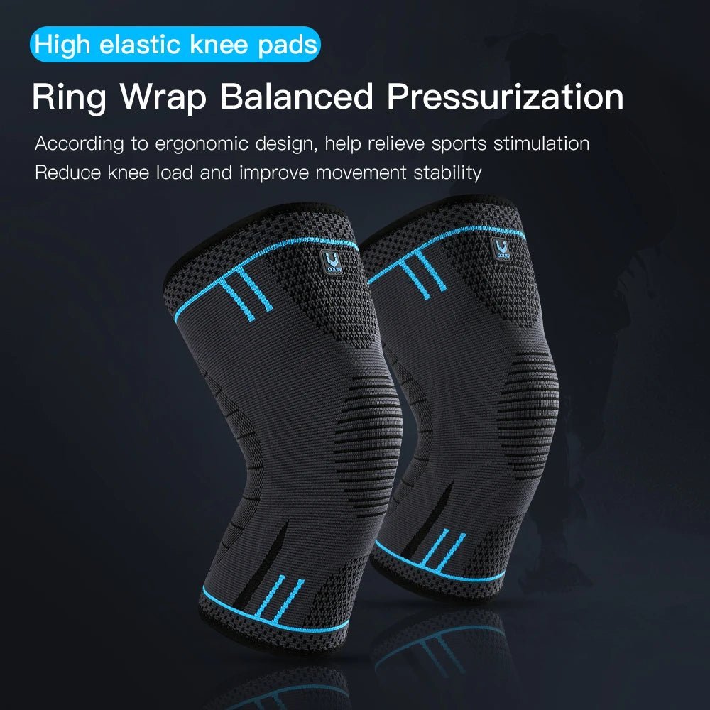 Genouillères élastiques respirantes pour le soutien du genou, manchon de compression, genouillères à ressorts, protecteur de sport de gym, basket - ball, course à pied de volley - ball, 1 PC - The Sport Shop