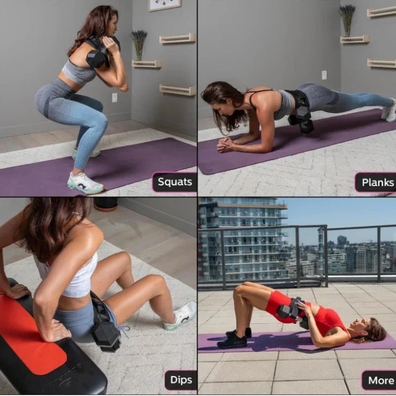 Haltères d'exercice de Yoga, ceinture de poids de taille, aide au pont des hanches, entraînement physique avec ceinture de poids de poussée - The Sport Shop