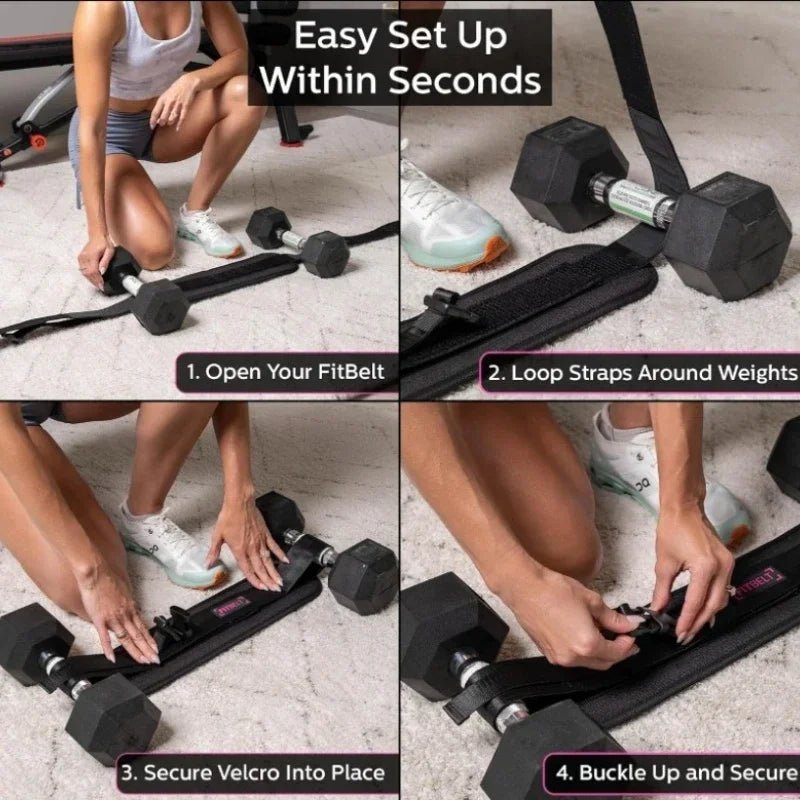 Haltères d'exercice de Yoga, ceinture de poids de taille, aide au pont des hanches, entraînement physique avec ceinture de poids de poussée - The Sport Shop
