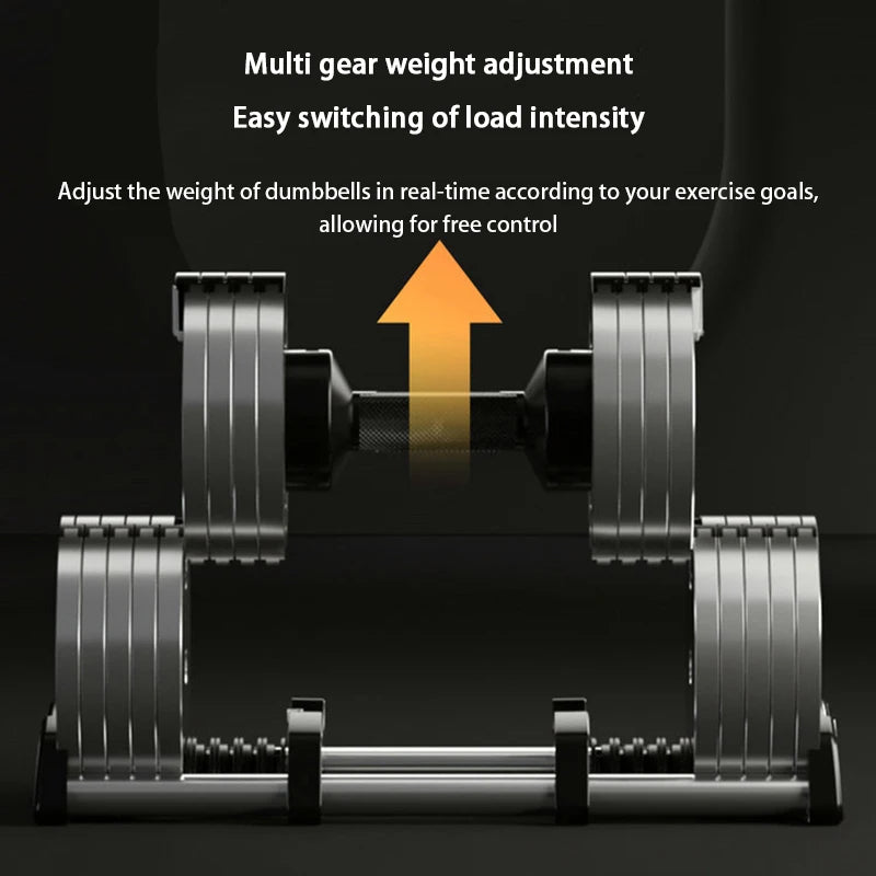 Haltères galvanisés, haltères professionnels de forme physique de gymnase, rotation interne, poids de 32kg, réglables, augmentation de 4kg, 2024 - The Sport Shop