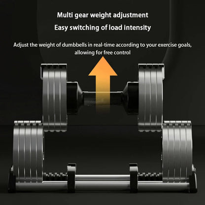 Haltères galvanisés, haltères professionnels de forme physique de gymnase, rotation interne, poids de 32kg, réglables, augmentation de 4kg, 2024 - The Sport Shop