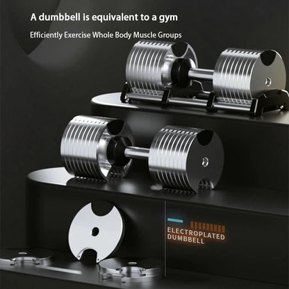 Haltères galvanisés, haltères professionnels de forme physique de gymnase, rotation interne, poids de 32kg, réglables, augmentation de 4kg, 2024 - The Sport Shop