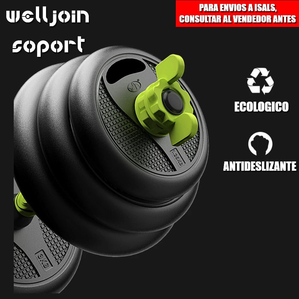Kit d'haltères réglables (10 kg, 15 kg, 20 kg, 30 kg, 40 kg) - Ensemble d'haltères réglables pour l'entraînement physique et la musculation - Barre de connexion, salle de sport à domicile, homme/femme débutant - The Sport Shop