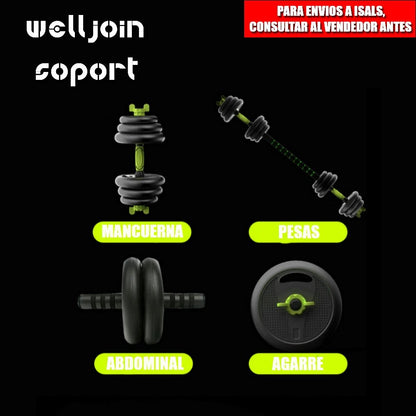 Kit d'haltères réglables (10 kg, 15 kg, 20 kg, 30 kg, 40 kg) - Ensemble d'haltères réglables pour l'entraînement physique et la musculation - Barre de connexion, salle de sport à domicile, homme/femme débutant - The Sport Shop