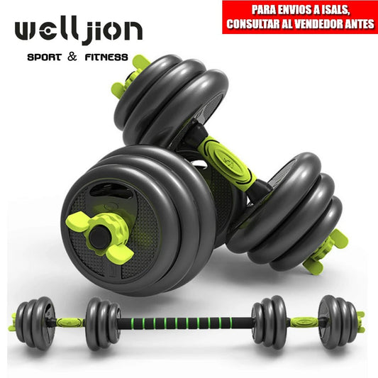 Kit d'haltères réglables (10 kg, 15 kg, 20 kg, 30 kg, 40 kg) - Ensemble d'haltères réglables pour l'entraînement physique et la musculation - Barre de connexion, salle de sport à domicile, homme/femme débutant - The Sport Shop