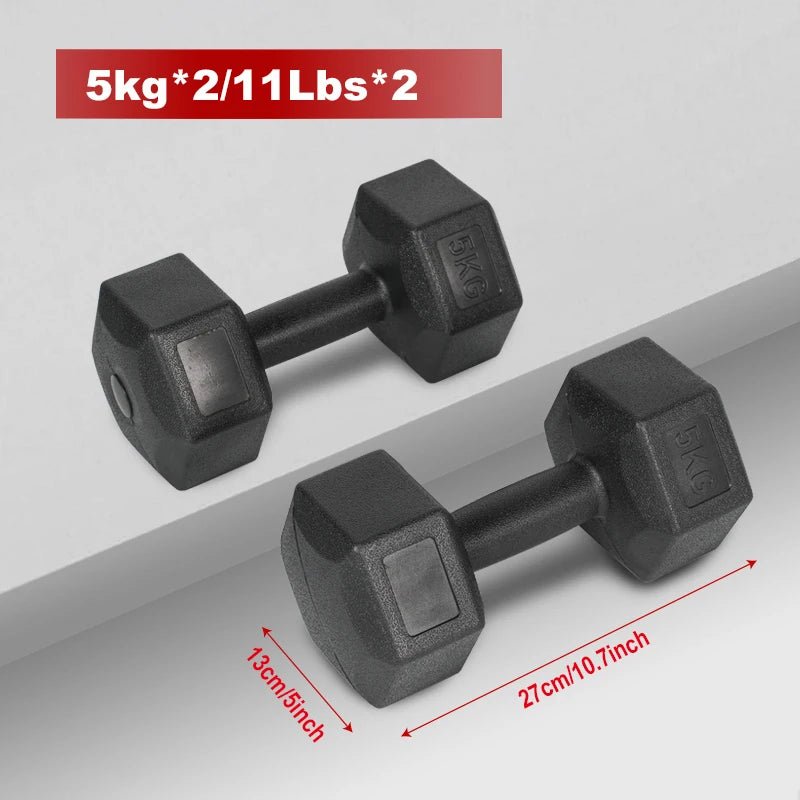 Lot de 2 haltères en PVC et fer sable de 2,5 kg, 3 kg, 5 kg, 7,5 kg, 10 kg, poids de gymnastique, haltères antidérapants, idéal pour l'entraînement de force et la salle de sport à domicile, poids de fitness ergonomiques - The Sport Shop