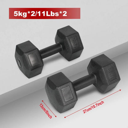 Lot de 2 haltères en PVC et fer sable de 2,5 kg, 3 kg, 5 kg, 7,5 kg, 10 kg, poids de gymnastique, haltères antidérapants, idéal pour l'entraînement de force et la salle de sport à domicile, poids de fitness ergonomiques - The Sport Shop
