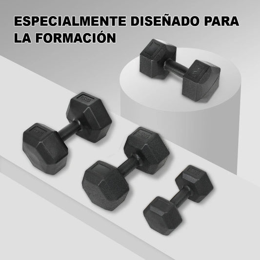 Lot de 2 haltères en PVC et fer sable de 2,5 kg, 3 kg, 5 kg, 7,5 kg, 10 kg, poids de gymnastique, haltères antidérapants, idéal pour l'entraînement de force et la salle de sport à domicile, poids de fitness ergonomiques - The Sport Shop