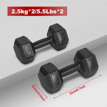 Lot de 2 haltères en PVC et fer sable de 2,5 kg, 3 kg, 5 kg, 7,5 kg, 10 kg, poids de gymnastique, haltères antidérapants, idéal pour l'entraînement de force et la salle de sport à domicile, poids de fitness ergonomiques - The Sport Shop