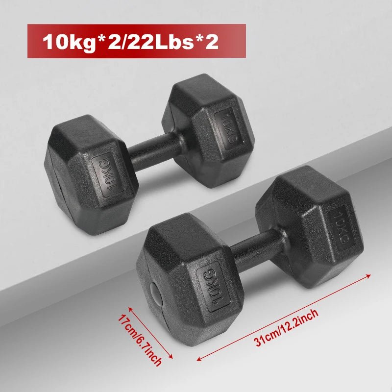 Lot de 2 haltères en PVC et fer sable de 2,5 kg, 3 kg, 5 kg, 7,5 kg, 10 kg, poids de gymnastique, haltères antidérapants, idéal pour l'entraînement de force et la salle de sport à domicile, poids de fitness ergonomiques - The Sport Shop