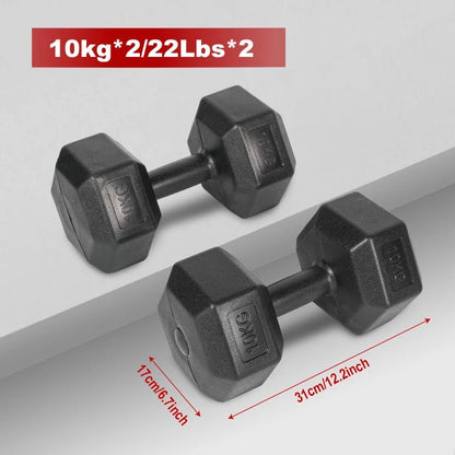 Lot de 2 haltères en PVC et fer sable de 2,5 kg, 3 kg, 5 kg, 7,5 kg, 10 kg, poids de gymnastique, haltères antidérapants, idéal pour l'entraînement de force et la salle de sport à domicile, poids de fitness ergonomiques - The Sport Shop
