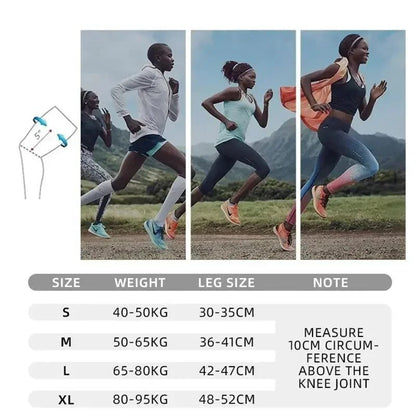 Manchon de compression du genou avec bretelles réglables pour courir, travailler et tenue sportive toute la journée - The Sport Shop