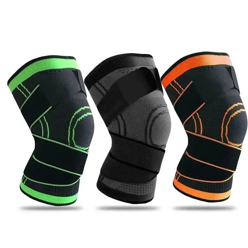 Manchon de compression du genou avec bretelles réglables pour courir, travailler et tenue sportive toute la journée - The Sport Shop