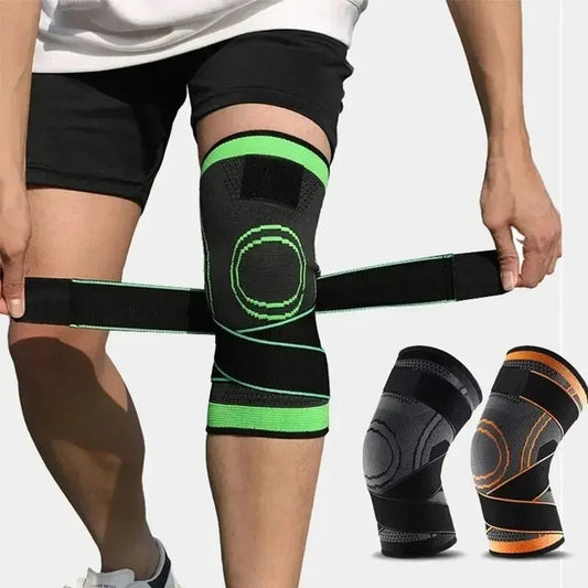 Manchon de compression du genou avec bretelles réglables pour courir, travailler et tenue sportive toute la journée - The Sport Shop