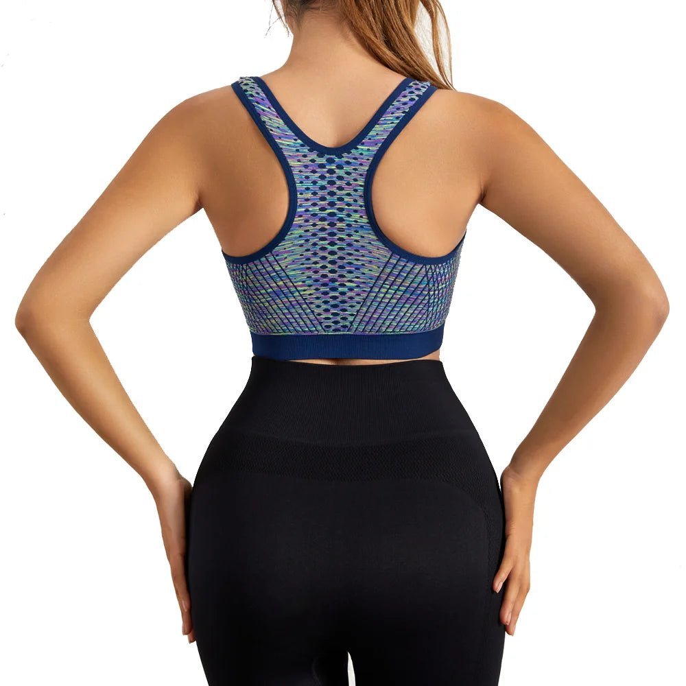 Soutien - gorge de sport pour femmes, fermeture éclair sur le devant, sous - vêtements respirants et résistants aux chocs, soutien - gorge de Yoga à fort Impact, gilet de course, hauts d'entraînement de Fitness - The Sport Shop