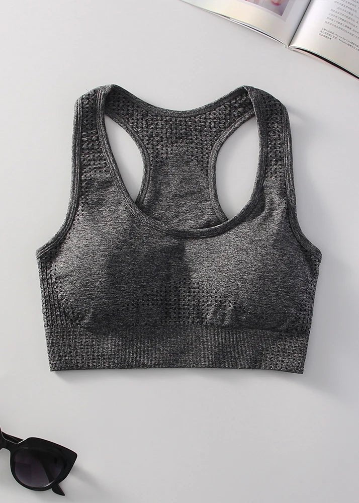 Soutien - gorge de sport rembourré sans couture pour femme, sans fil, dos nageur, yoga, entraînement, salle de sport, vêtements de sport avec perfecPads - The Sport Shop