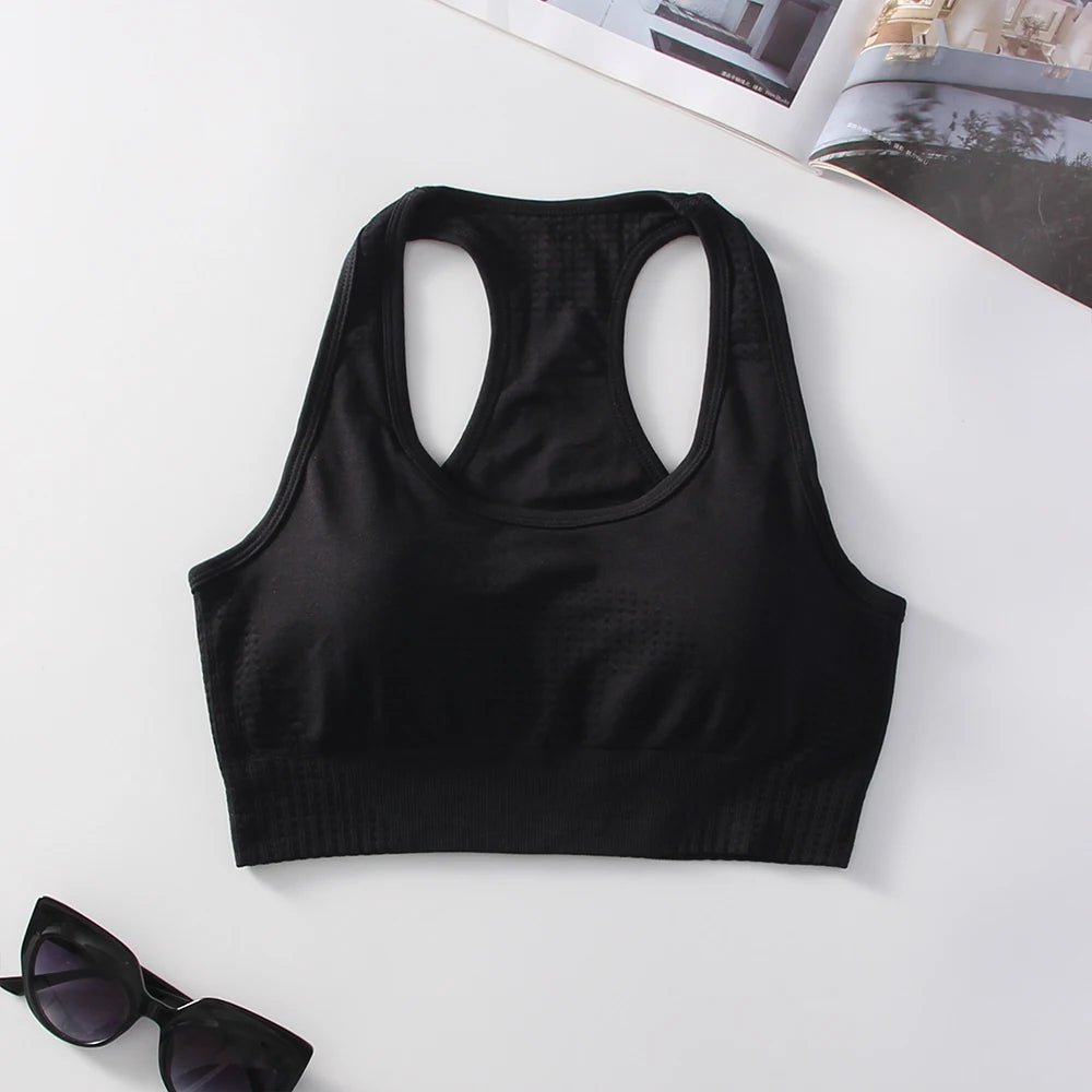 Soutien - gorge de sport rembourré sans couture pour femme, sans fil, dos nageur, yoga, entraînement, salle de sport, vêtements de sport avec perfecPads - The Sport Shop
