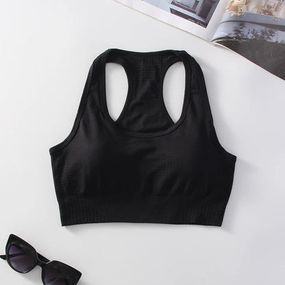 Soutien - gorge de sport rembourré sans couture pour femme, sans fil, dos nageur, yoga, entraînement, salle de sport, vêtements de sport avec perfecPads - The Sport Shop