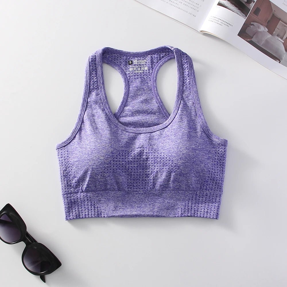 Soutien - gorge de sport rembourré sans couture pour femme, sans fil, dos nageur, yoga, entraînement, salle de sport, vêtements de sport avec perfecPads - The Sport Shop