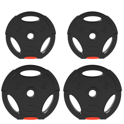 SPORTNOW - Jeu de disques d'haltères, 2x5 kg, 2x2,5 kg, avec trous de 2,5 cm, pour entraînement physique, 4 pièces - The Sport Shop