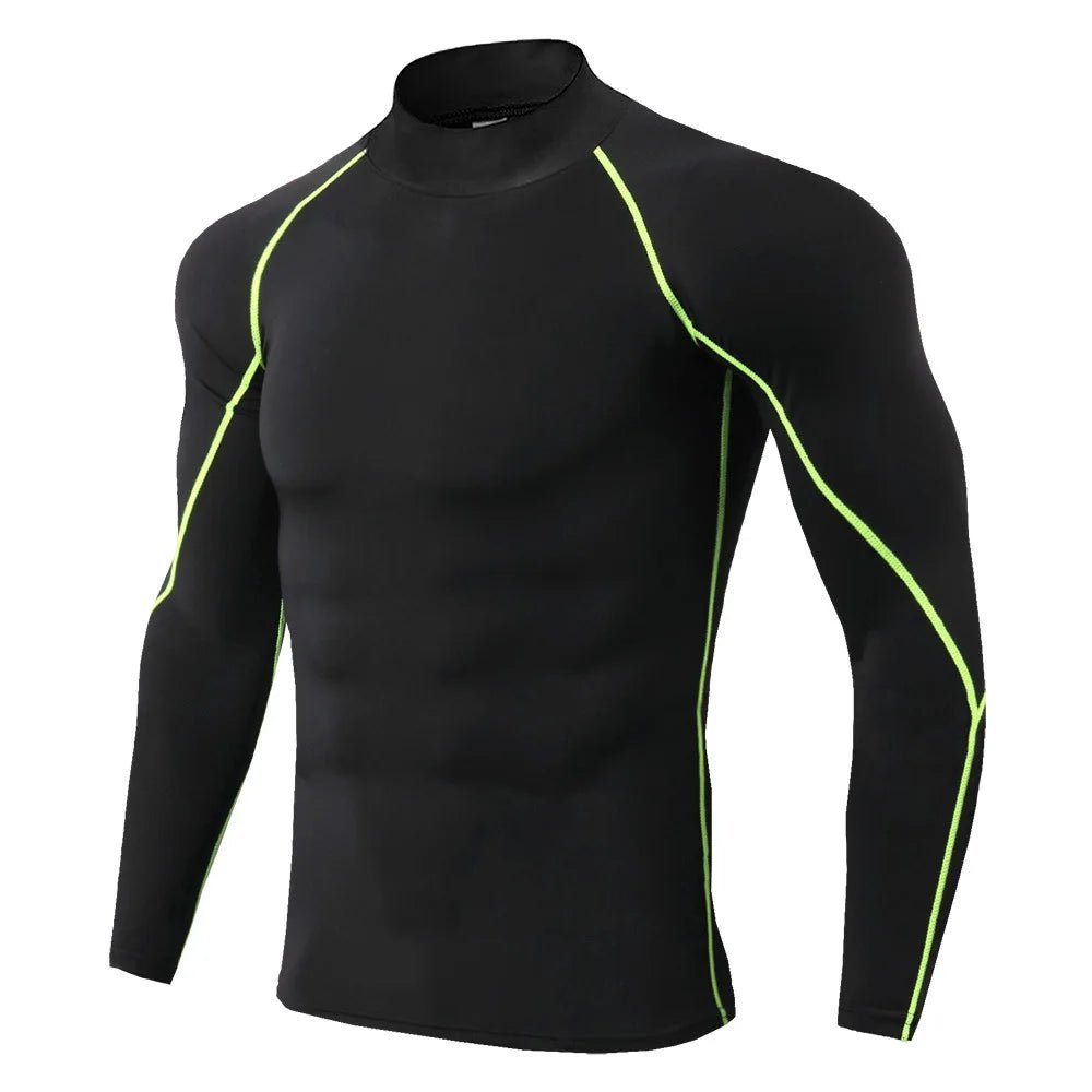 T-shirt de sport à manches longues pour homme, séchage rapide, musculation, course à pied, haut de compression, gym, fitness, serré, protection anti - irritations - The Sport Shop