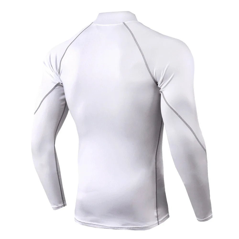 T-shirt de sport à manches longues pour homme, séchage rapide, musculation, course à pied, haut de compression, gym, fitness, serré, protection anti - irritations - The Sport Shop