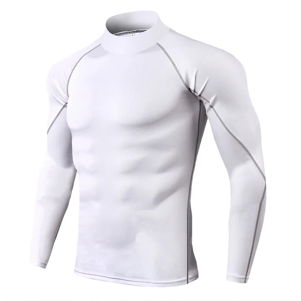 T-shirt de sport à manches longues pour homme, séchage rapide, musculation, course à pied, haut de compression, gym, fitness, serré, protection anti - irritations - The Sport Shop
