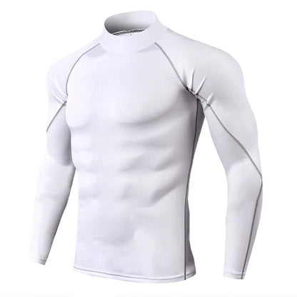 T-shirt de sport à manches longues pour homme, séchage rapide, musculation, course à pied, haut de compression, gym, fitness, serré, protection anti - irritations - The Sport Shop
